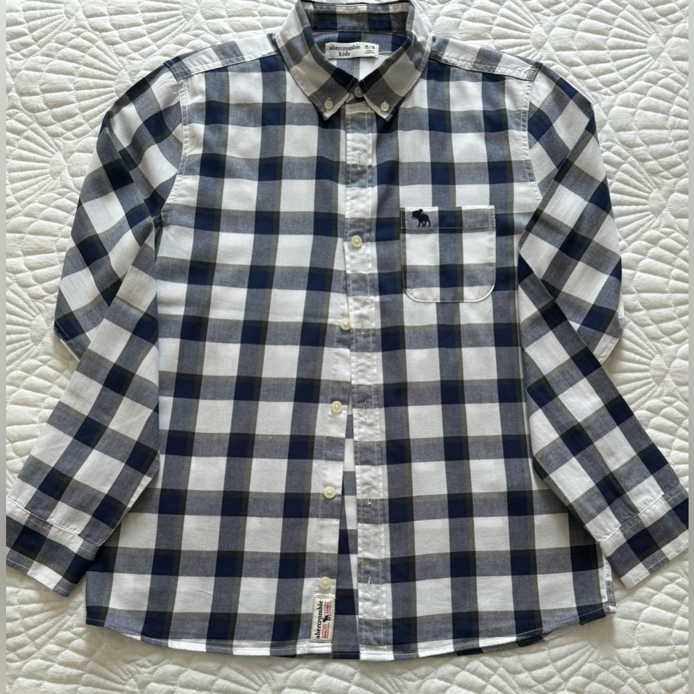 Abercrombie Kids Long Sleeve Button Down Shirt- Kids Size 15-16